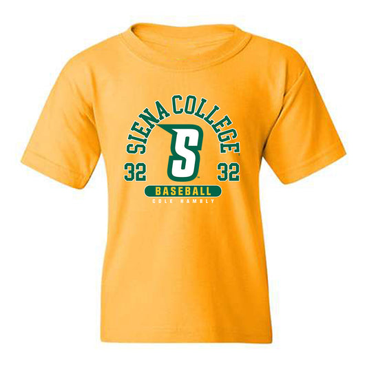 Siena - NCAA Baseball : Cole Hambly - Classic Fashion Shersey Youth T-Shirt-0