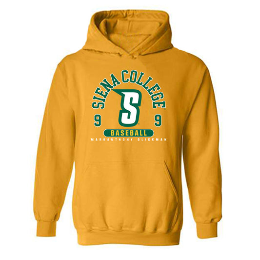 Siena - NCAA Baseball : MarkAnthony Glickman - Classic Fashion Shersey Hooded Sweatshirt