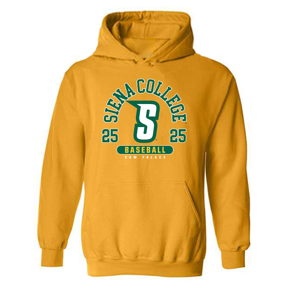 Siena - NCAA Baseball : Sam Falace - Classic Fashion Shersey Hooded Sweatshirt-0