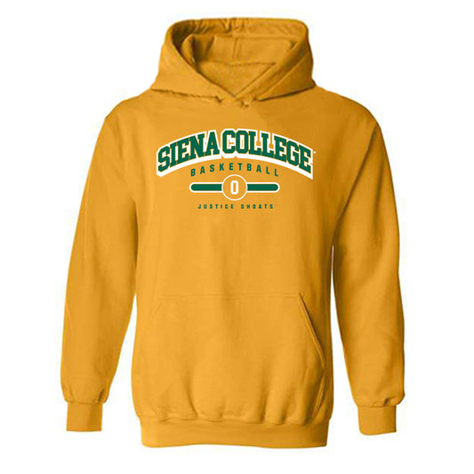 Siena - NCAA Men's Basketball : Justice Shoats - Classic Fashion Shersey Hooded Sweatshirt