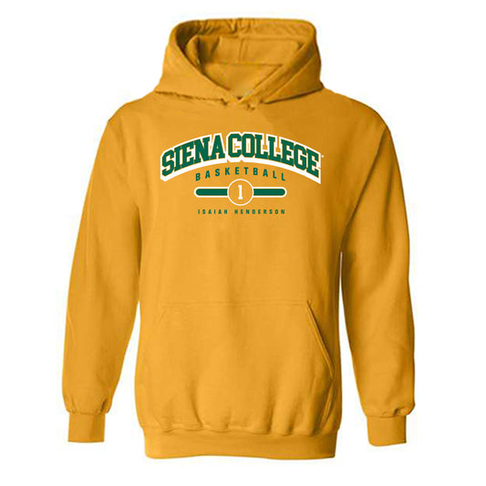 Siena - NCAA Men's Basketball : Isaiah Henderson - Classic Fashion Shersey Hooded Sweatshirt-0