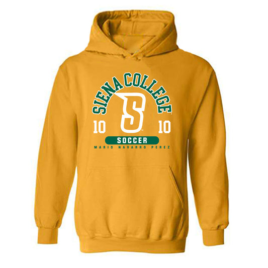 Siena - NCAA Men's Soccer : Mario Navarro Perez - Classic Fashion Shersey Hooded Sweatshirt-0