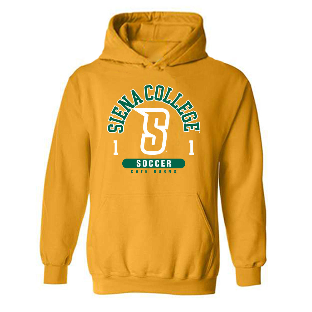 Siena - NCAA Women's Soccer : Cate Burns - Classic Fashion Shersey Hooded Sweatshirt-0