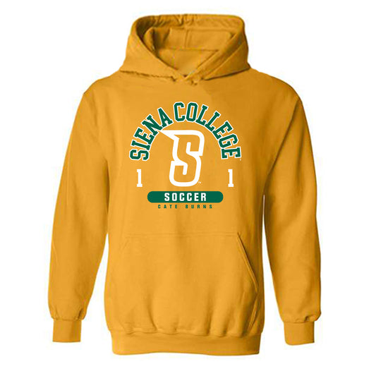 Siena - NCAA Women's Soccer : Cate Burns - Classic Fashion Shersey Hooded Sweatshirt-0