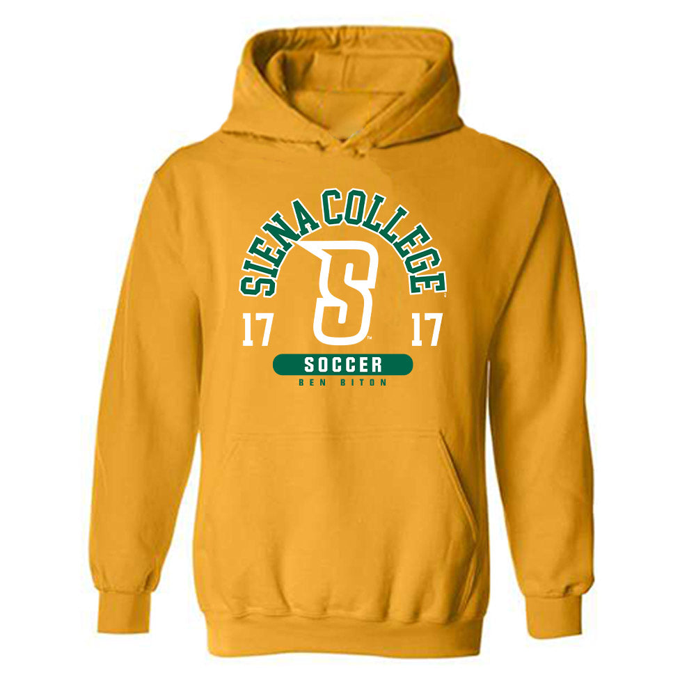 Siena - NCAA Men's Soccer : Ben Biton - Classic Fashion Shersey Hooded Sweatshirt-0