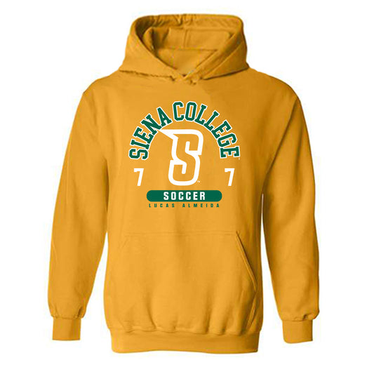 Siena - NCAA Men's Soccer : Lucas Almeida - Classic Fashion Shersey Hooded Sweatshirt-0