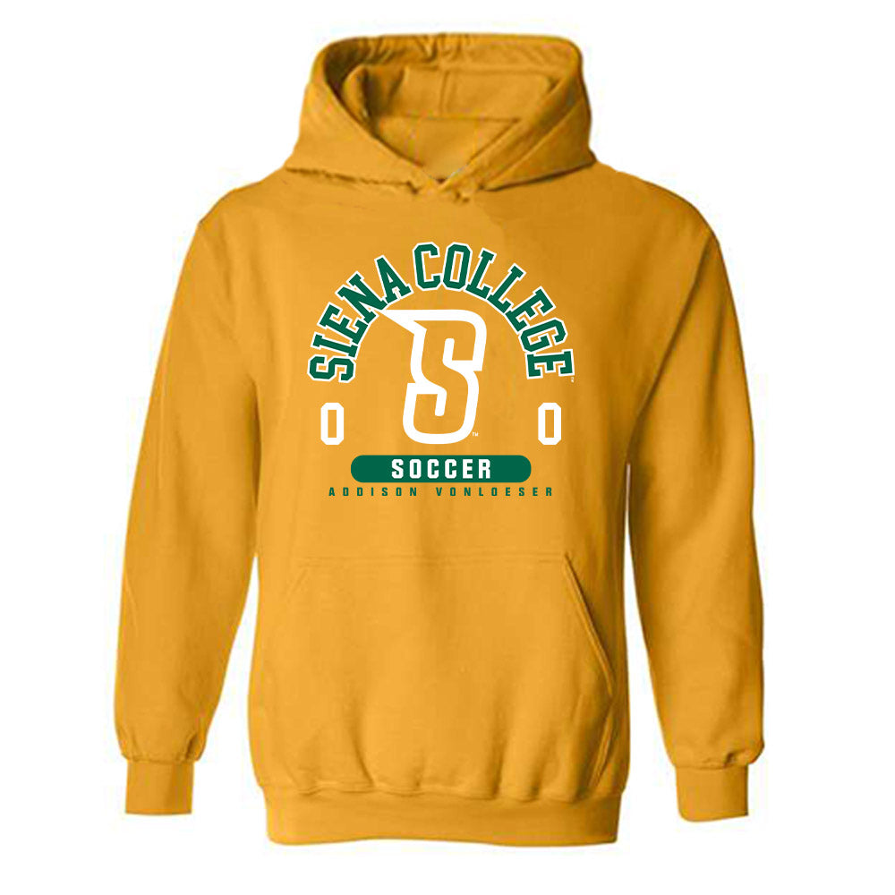 Siena - NCAA Women's Soccer : Addison VonLoeser - Classic Fashion Shersey Hooded Sweatshirt-0