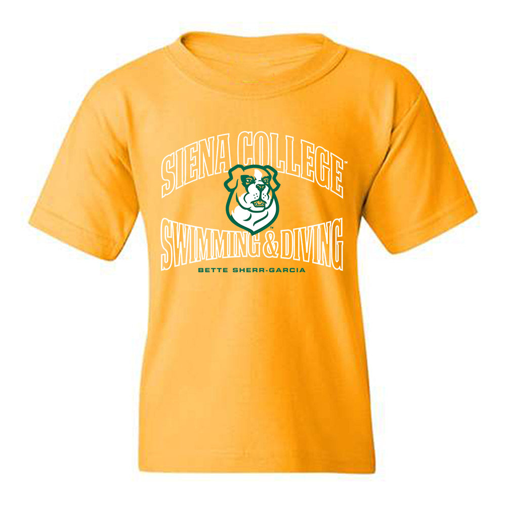 Siena - NCAA Women's Swimming & Diving : bette sherr-garcia - Classic Fashion Shersey Youth T-Shirt-0