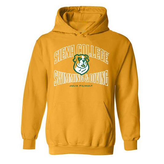Siena - NCAA Women's Swimming & Diving : Julia Filiault - Classic Fashion Shersey Hooded Sweatshirt-0
