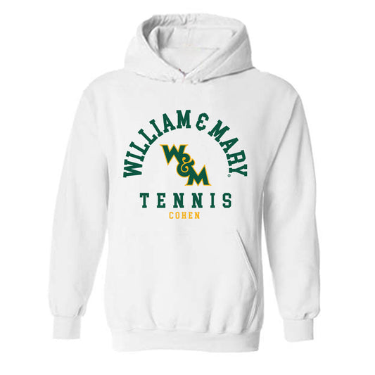William & Mary - NCAA Men's Tennis : Austin Cohen - Classic Fashion Shersey Hooded Sweatshirt-0