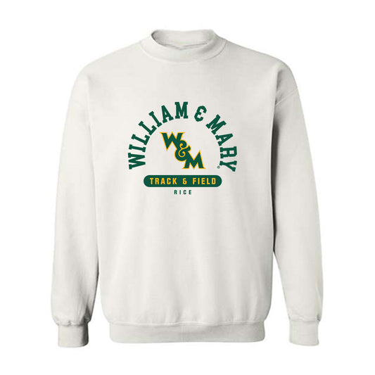 William & Mary - NCAA Men's Track & Field : Austin Rice - Classic Fashion Shersey Crewneck Sweatshirt-0