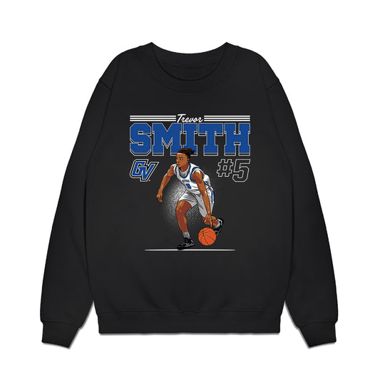 Grand Valley - NCAA Men's Basketball : Trevor Smith - Caricature Premium Crewneck Sweatshirt-0