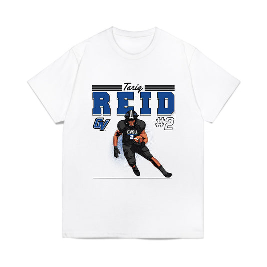 Grand Valley - NCAA Football : Tariq Reid - Caricature Comfort Colors T-Shirt-0