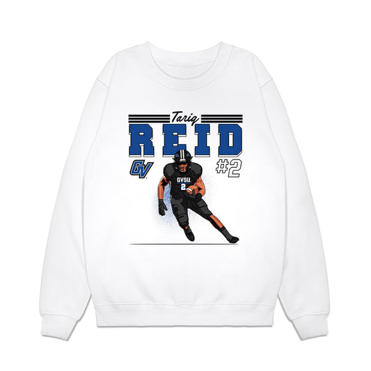Grand Valley - NCAA Football : Tariq Reid - Caricature Premium Crewneck Sweatshirt-0