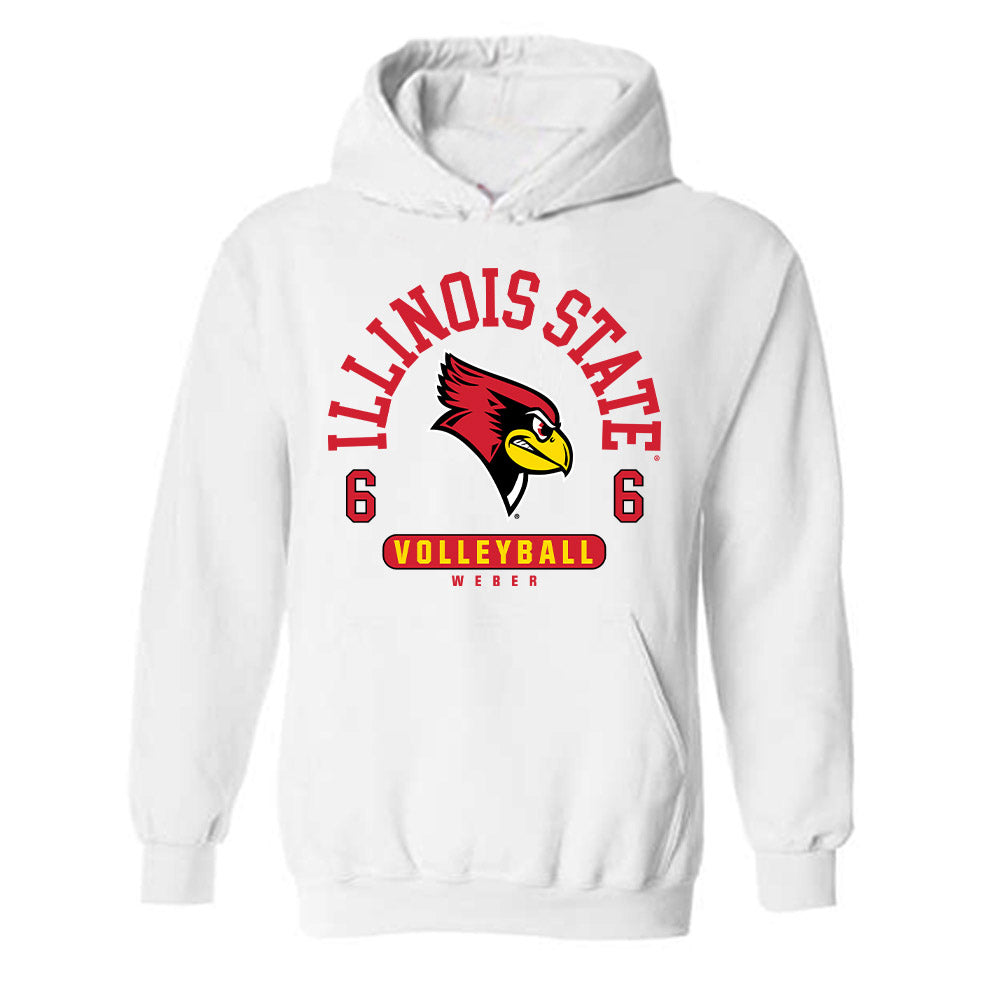 Illinois State - NCAA Women's Volleyball : Emily Weber - Classic Fashion Shersey Hooded Sweatshirt