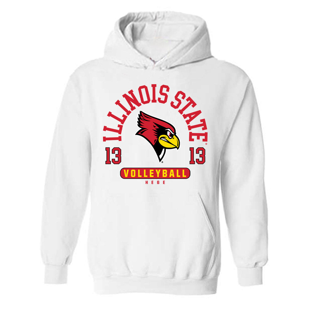 Illinois State - NCAA Women's Volleyball : Colleen Hege - Classic Fashion Shersey Hooded Sweatshirt-0