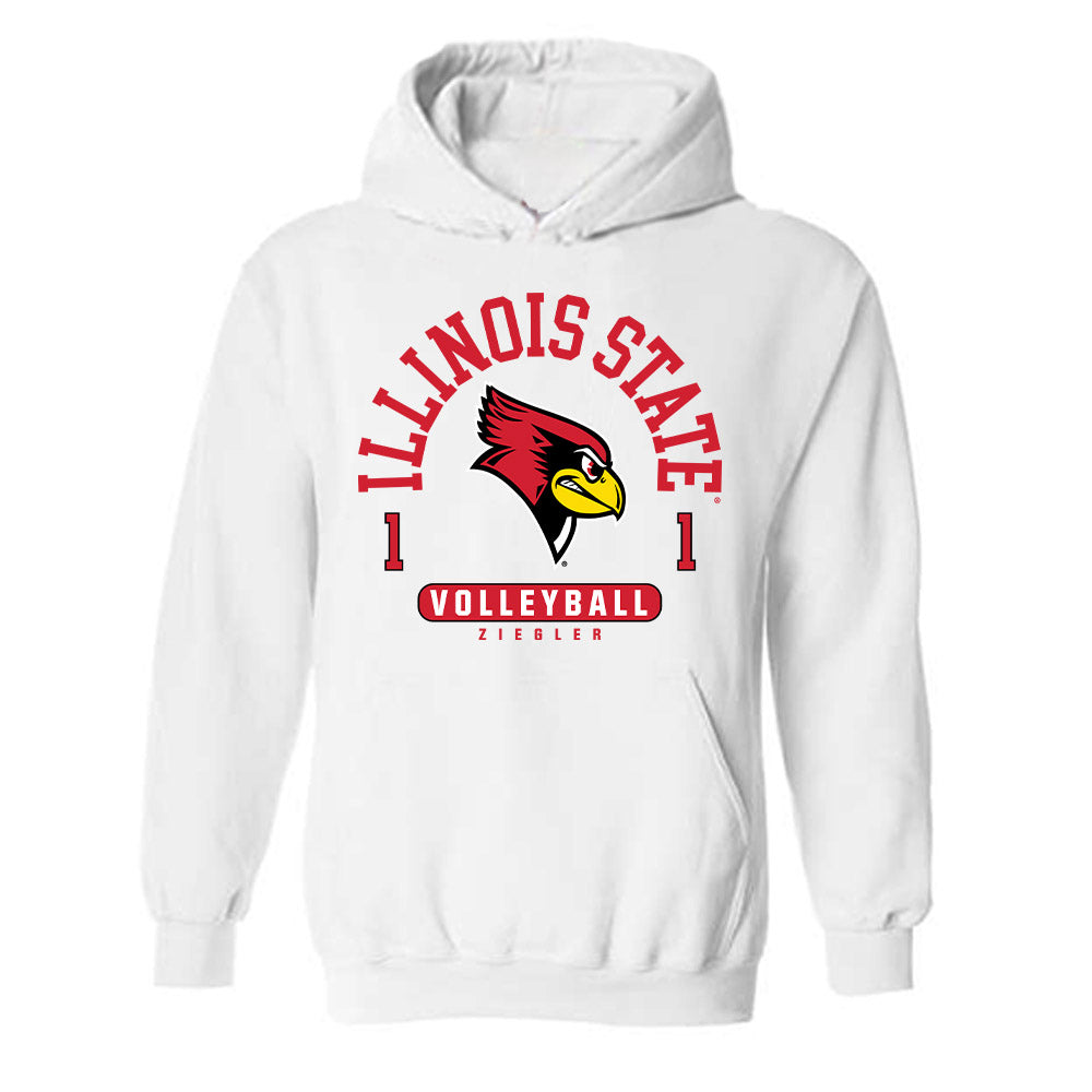 Illinois State - NCAA Women's Volleyball : Ruth Ziegler - Classic Fashion Shersey Hooded Sweatshirt-0