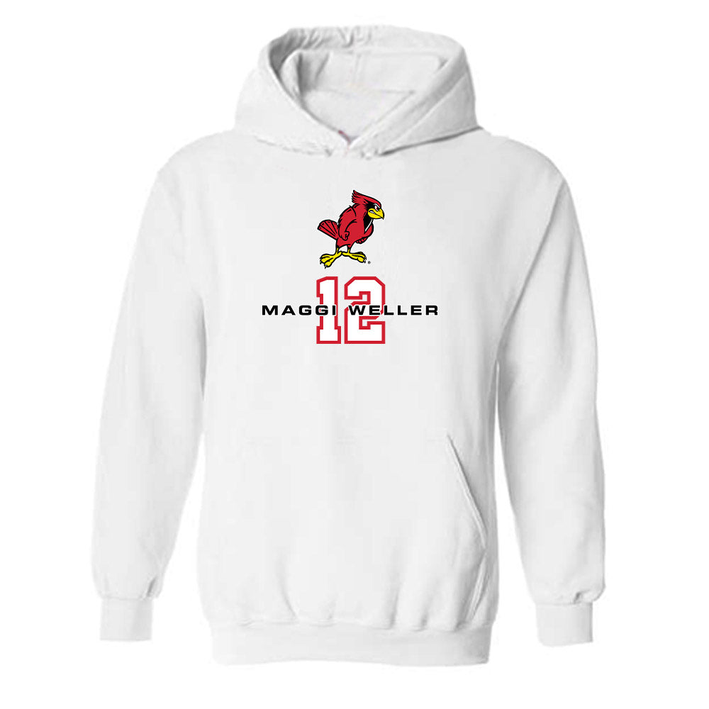 Illinois State - NCAA Women's Volleyball : Maggi Weller - Replica Shersey Hooded Sweatshirt