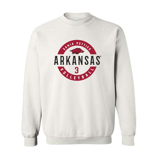 Arkansas - NCAA Women's Volleyball : Sania Petties - Crewneck Sweatshirt