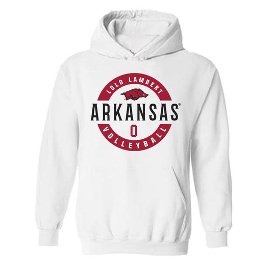 Arkansas - NCAA Women's Volleyball : Lolo Lambert - Classic Fashion Shersey Hooded Sweatshirt-0