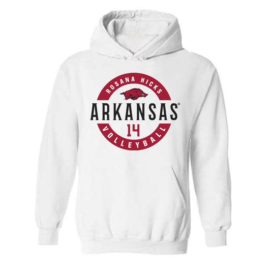 Arkansas - NCAA Women's Volleyball : Rosana Hicks - Classic Fashion Shersey Hooded Sweatshirt-0
