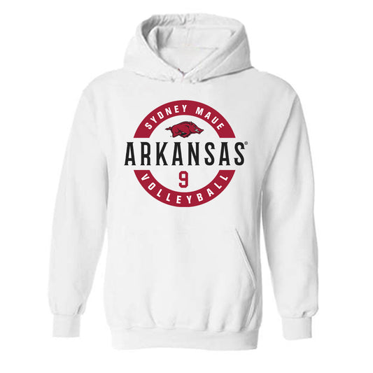 Arkansas - NCAA Women's Volleyball : Sydney Maue - Classic Fashion Shersey Hooded Sweatshirt-0