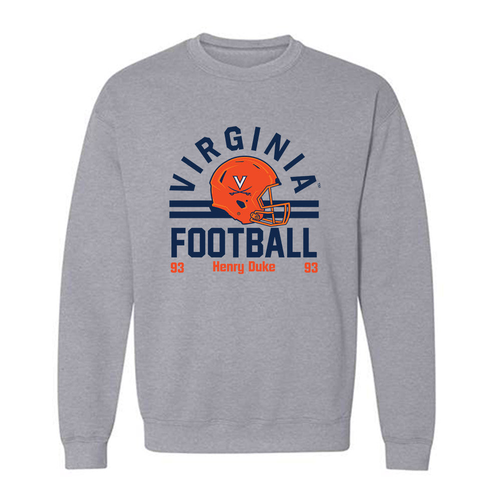 Virginia - NCAA Football : Henry Duke - Crewneck Sweatshirt-0