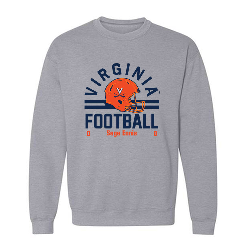 Virginia - NCAA Football : Sage Ennis - Crewneck Sweatshirt Classic Fashion Shersey