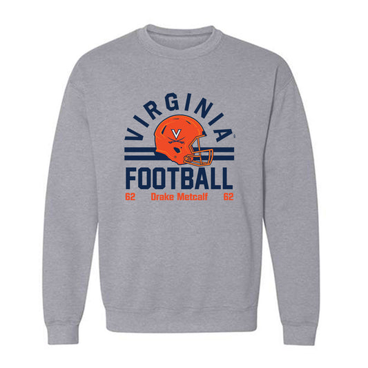 Virginia - NCAA Football : Drake Metcalf - Crewneck Sweatshirt Classic Fashion Shersey