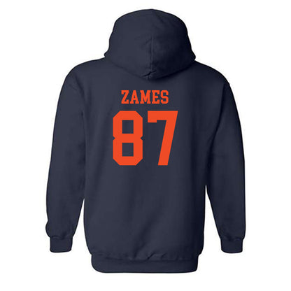 Virginia - NCAA Football : Justin Zames - Hooded Sweatshirt-1