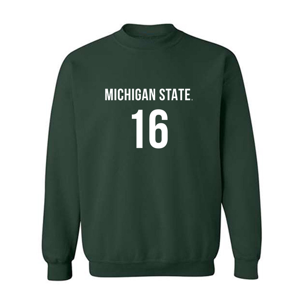 Michigan State - NCAA Women's Volleyball : Kalea Norton - Replica Shersey Crewneck Sweatshirt-0