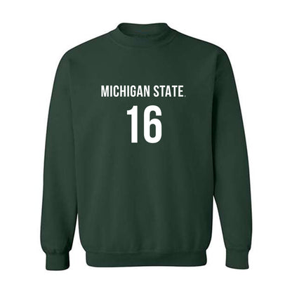 Michigan State - NCAA Women's Volleyball : Kalea Norton - Replica Shersey Crewneck Sweatshirt-0