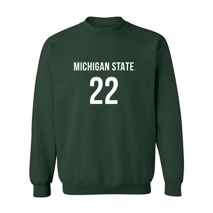 Michigan State - NCAA Women's Volleyball : Carmen Waye - Replica Shersey Crewneck Sweatshirt-0