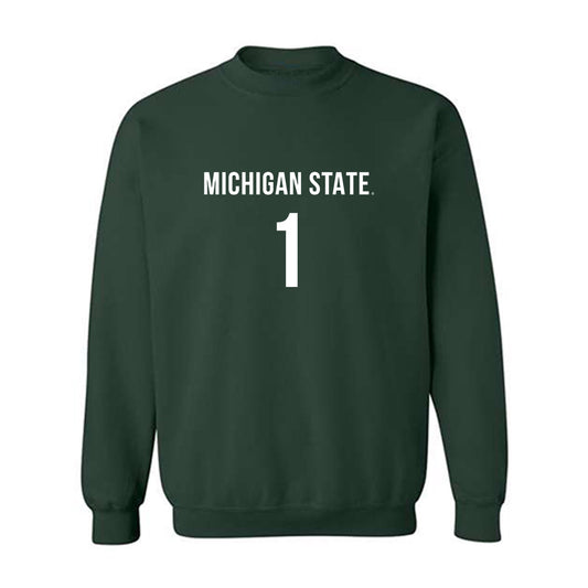 Michigan State - NCAA Women's Volleyball : Lia Schneider - Replica Shersey Crewneck Sweatshirt-0