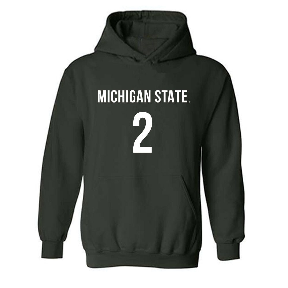 Michigan State - NCAA Women's Volleyball : Karolina Staniszewska - Replica Shersey Hooded Sweatshirt