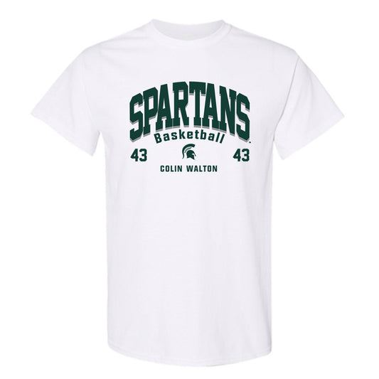 Michigan State - NCAA Men's Basketball : Colin Walton - Classic Fashion Shersey T-Shirt-0
