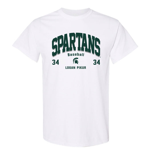 Michigan State - NCAA Baseball : Logan Pikur - Classic Fashion Shersey T-Shirt