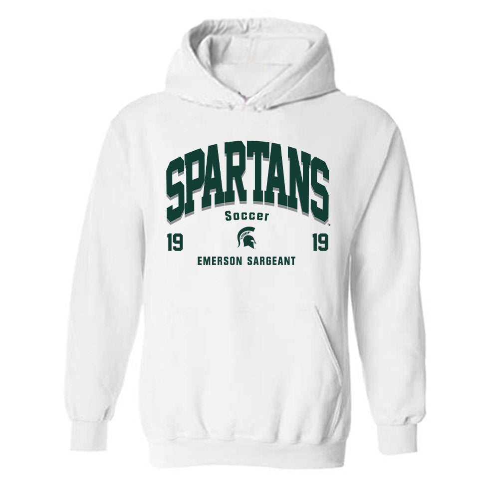 Michigan State - NCAA Women's Soccer : Emerson Sargeant - Classic Fashion Shersey Hooded Sweatshirt-0