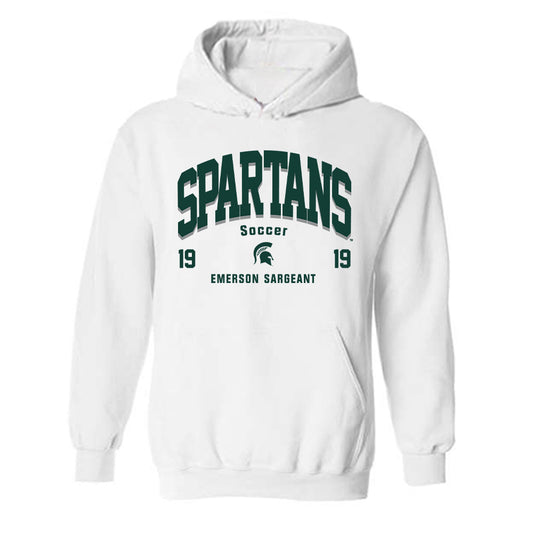 Michigan State - NCAA Women's Soccer : Emerson Sargeant - Classic Fashion Shersey Hooded Sweatshirt-0