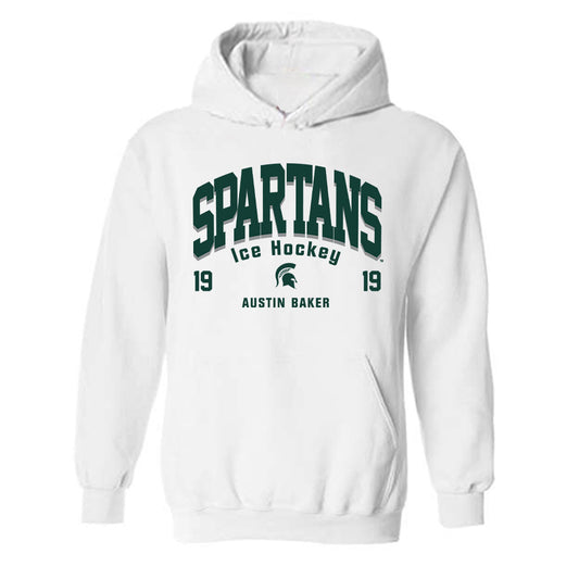 Michigan State - NCAA Men's Ice Hockey : Austin Baker - Classic Fashion Shersey Hooded Sweatshirt-0