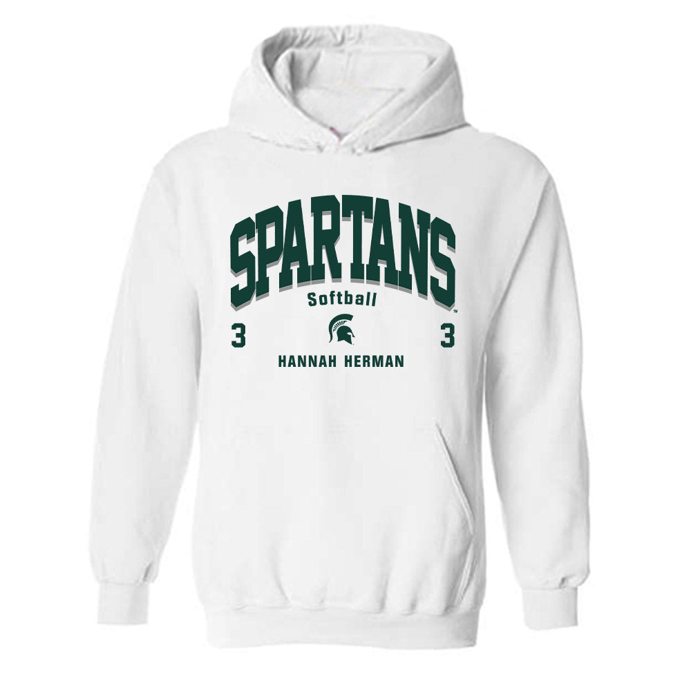 Michigan State - NCAA Softball : Hannah Herman - Classic Fashion Shersey Hooded Sweatshirt