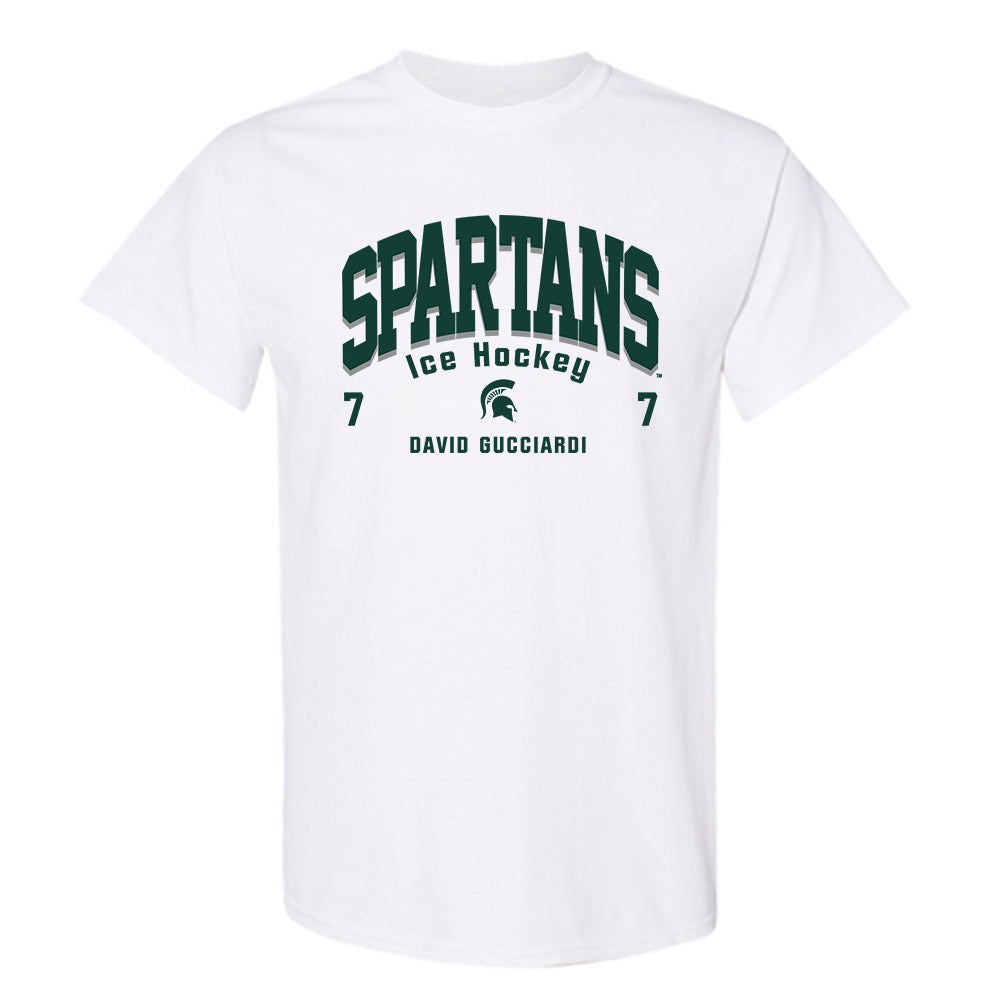 Michigan State - NCAA Men's Ice Hockey : David Gucciardi - Classic Fashion Shersey T-Shirt-0