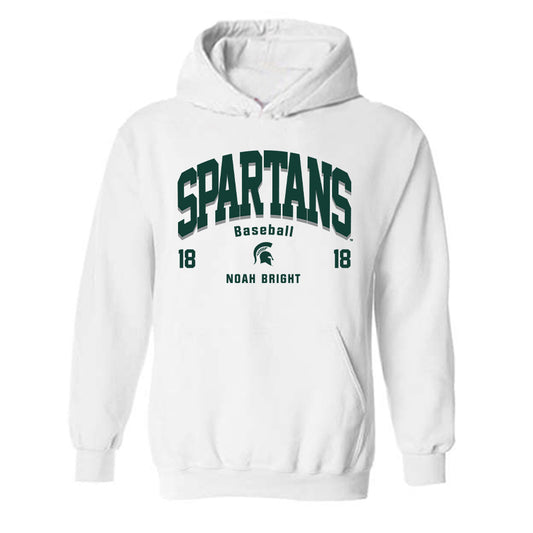 Michigan State - NCAA Baseball : Noah Bright - Classic Fashion Shersey Hooded Sweatshirt