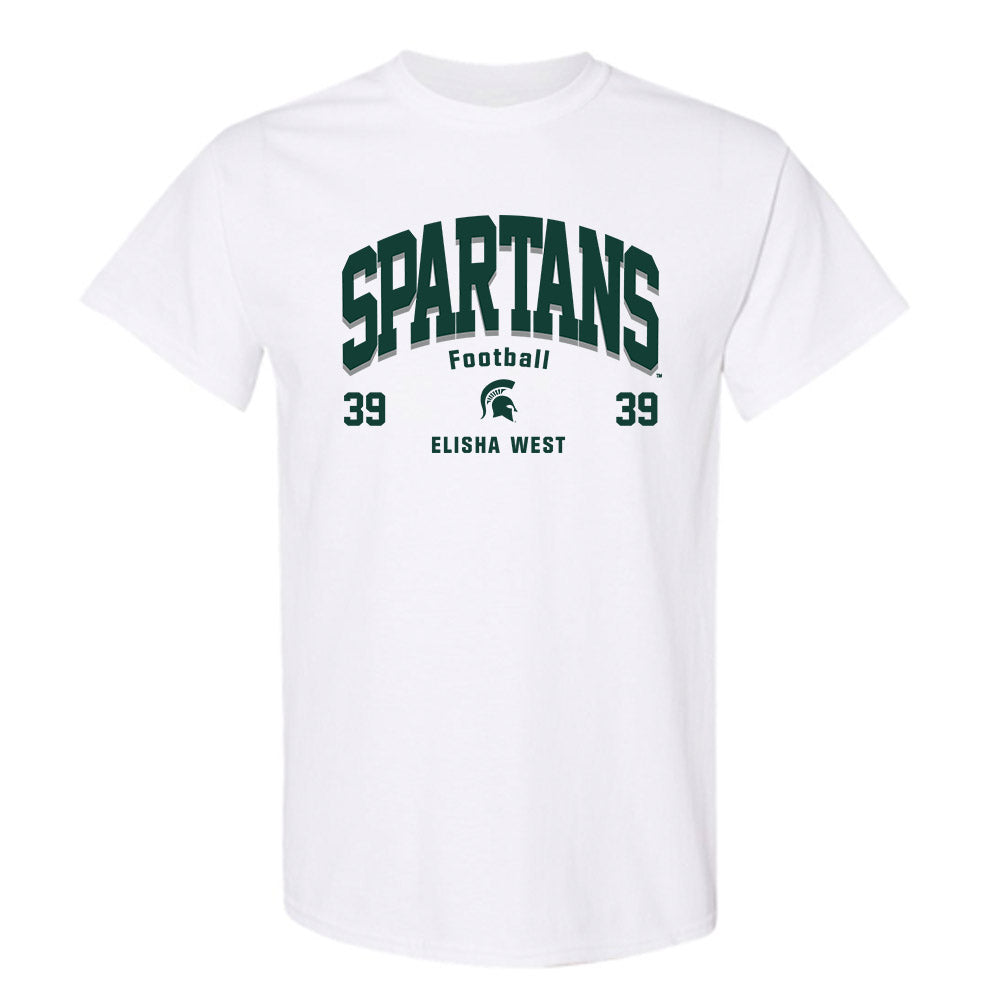 Michigan State - NCAA Football : Elisha West - Classic Fashion Shersey T-Shirt-0