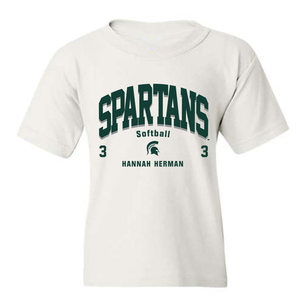 Michigan State - NCAA Softball : Hannah Herman - Classic Fashion Shersey Youth T-Shirt