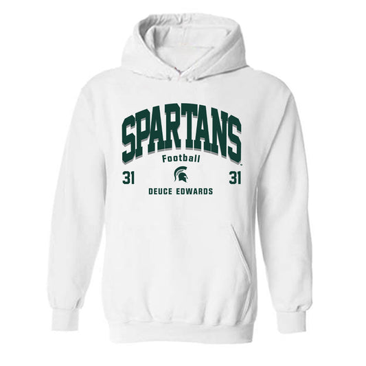 Michigan State - NCAA Football : Deuce Edwards - Classic Fashion Shersey Hooded Sweatshirt-0