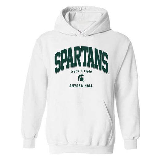 Michigan State - NCAA Women's Track & Field : Anyssa Hall - Classic Fashion Shersey Hooded Sweatshirt-0