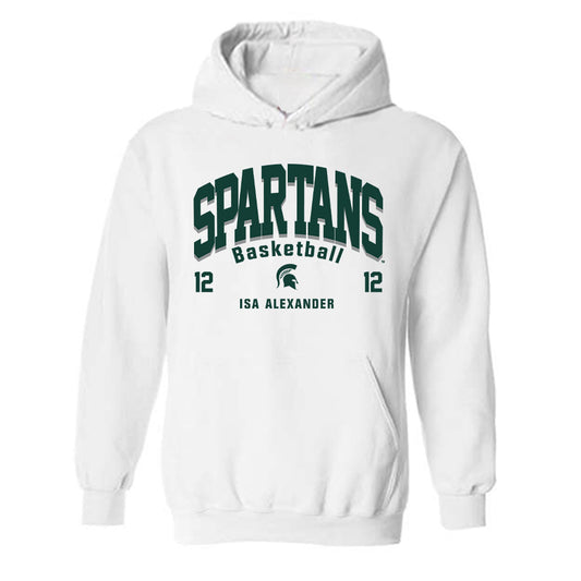 Michigan State - NCAA Women's Basketball : Isa Alexander - Classic Fashion Shersey Hooded Sweatshirt-0