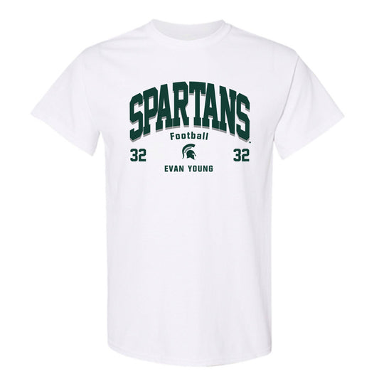 Michigan State - NCAA Football : Evan Young - Classic Fashion Shersey T-Shirt-0