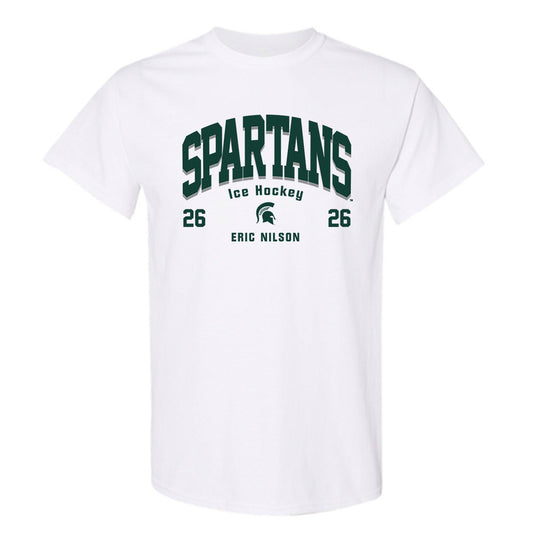 Michigan State - NCAA Men's Ice Hockey : Eric Nilson - Classic Fashion Shersey T-Shirt-0